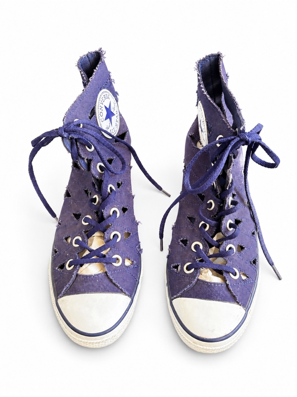 Converse Chuck Taylor All Star Blue/Violet Distressed High Tops Women’s 7